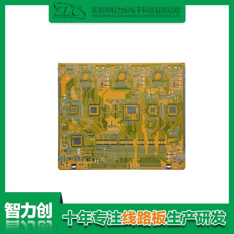 十層通信 PCB 板運(yùn)用 5G 信號基站轉(zhuǎn)換模塊（表面沉金處理）.png